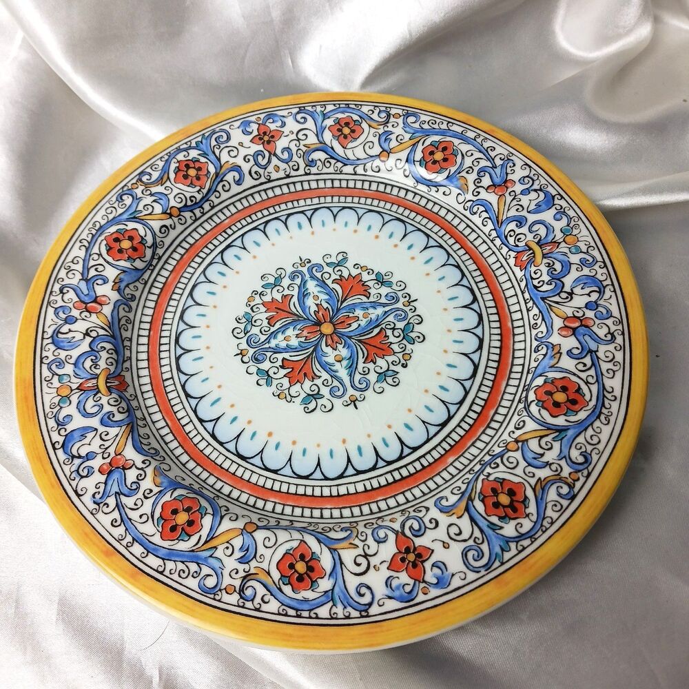 WORLD MARKET MADE IN PORTUGAL COLORFUL 8'' PLATE-CRAZING